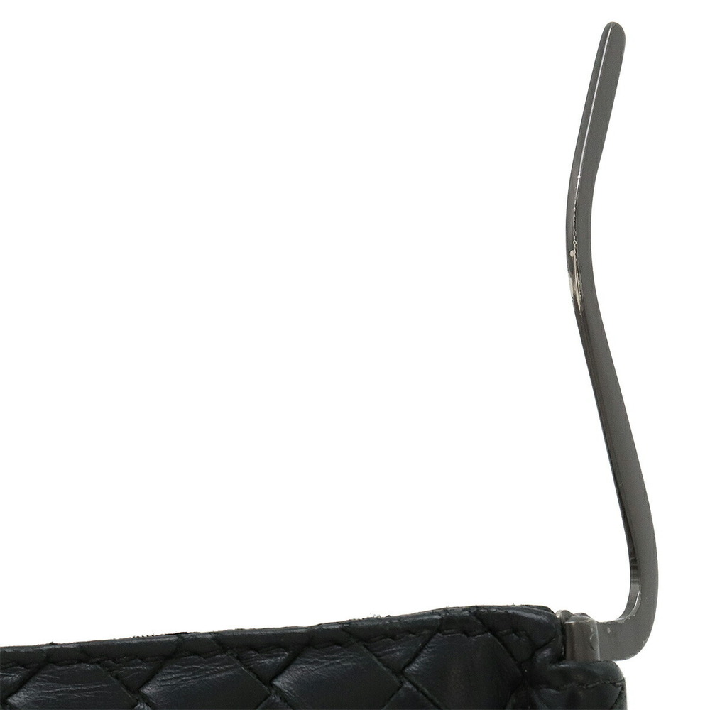 Bottega Veneta Intrecciato Leather Money Clip Bifold Wallet Black - Picture 8 of 8